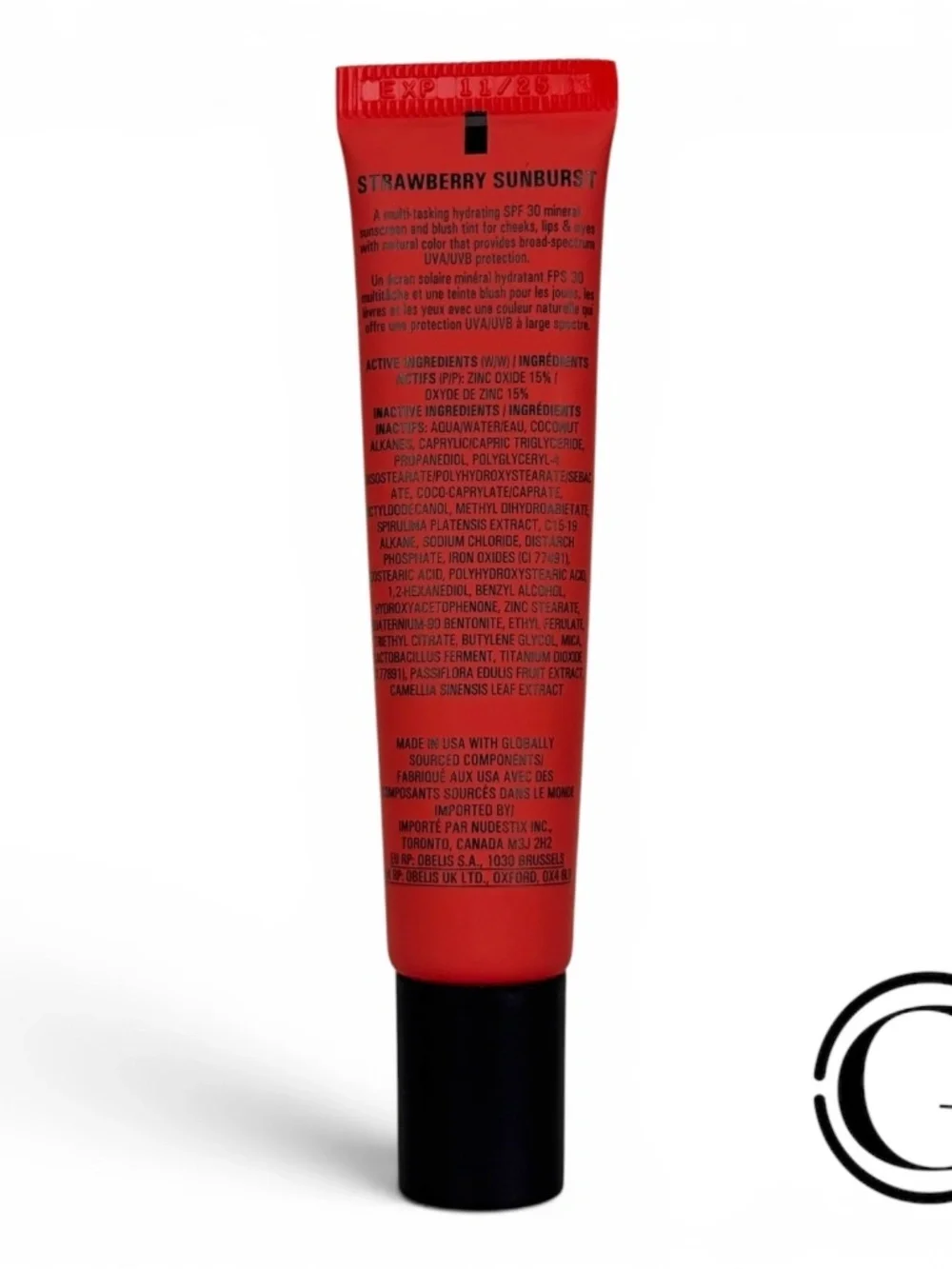 NUDESTIX ~ NUDESCREEN BLUSH TINT SPF 30 ~ STRAWBERRY SUNBURST ~ 0.51 OZ